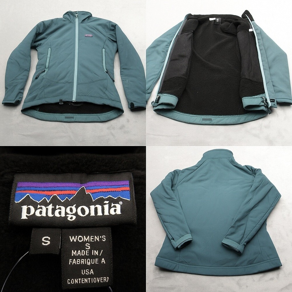 Patagonia Jacket Women Small Sea Green Core Skin Fleece Lined USA Made VTG 90s